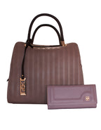Fino H6831+51144 Faux Leather Unique Design Handbag & Purse