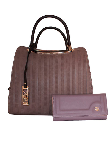 Fino H6831+51144 Faux Leather Unique Design Handbag & Purse