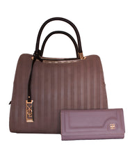 Fino H6831+51144 Faux Leather Unique Design Handbag & Purse