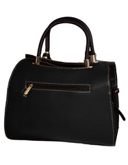 Fino H6831+751362 Faux Leather Handbag with Purse Set – Black