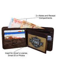 Fino HL-002/RYO Genuine Leather Rhino Wallet with SD Card Holder & Box