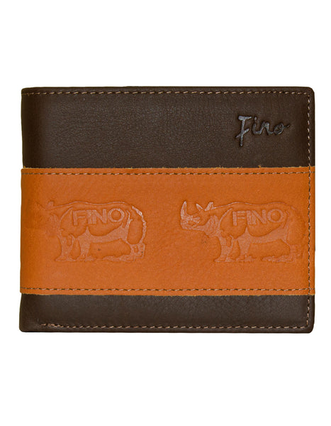 Fino HL-007/RYO Genuine Leather Rhino Wallet with SD Card Holder & Box