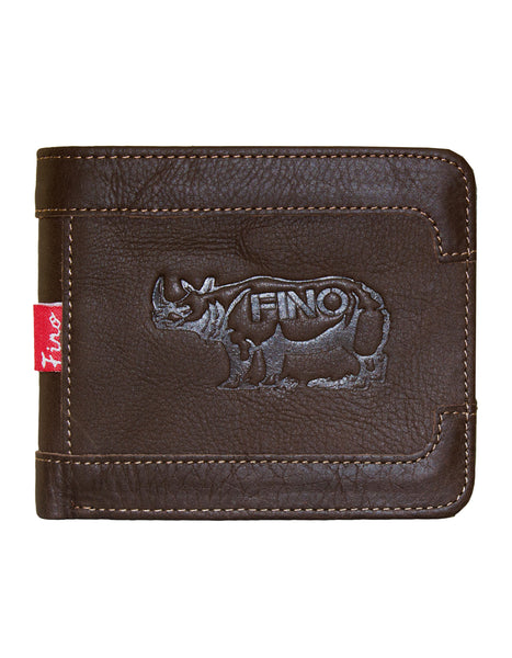 Fino HL-042/RYO Genuine Leather Bifold Wallet with SD Card Holder & Box