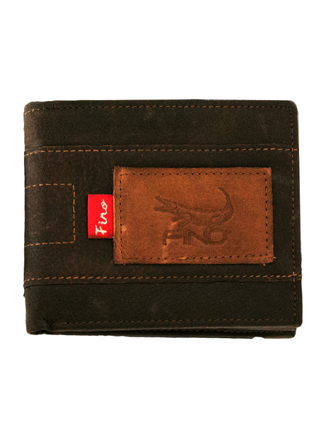 Fino HL-0721/CRO Genuine Leather Bifold Wallet with SD Card Holder & Box