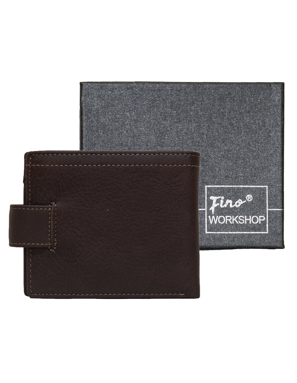Fino HL-1337 Genuine Leather Dakota Red Wallet with SD Card Holder & Box
