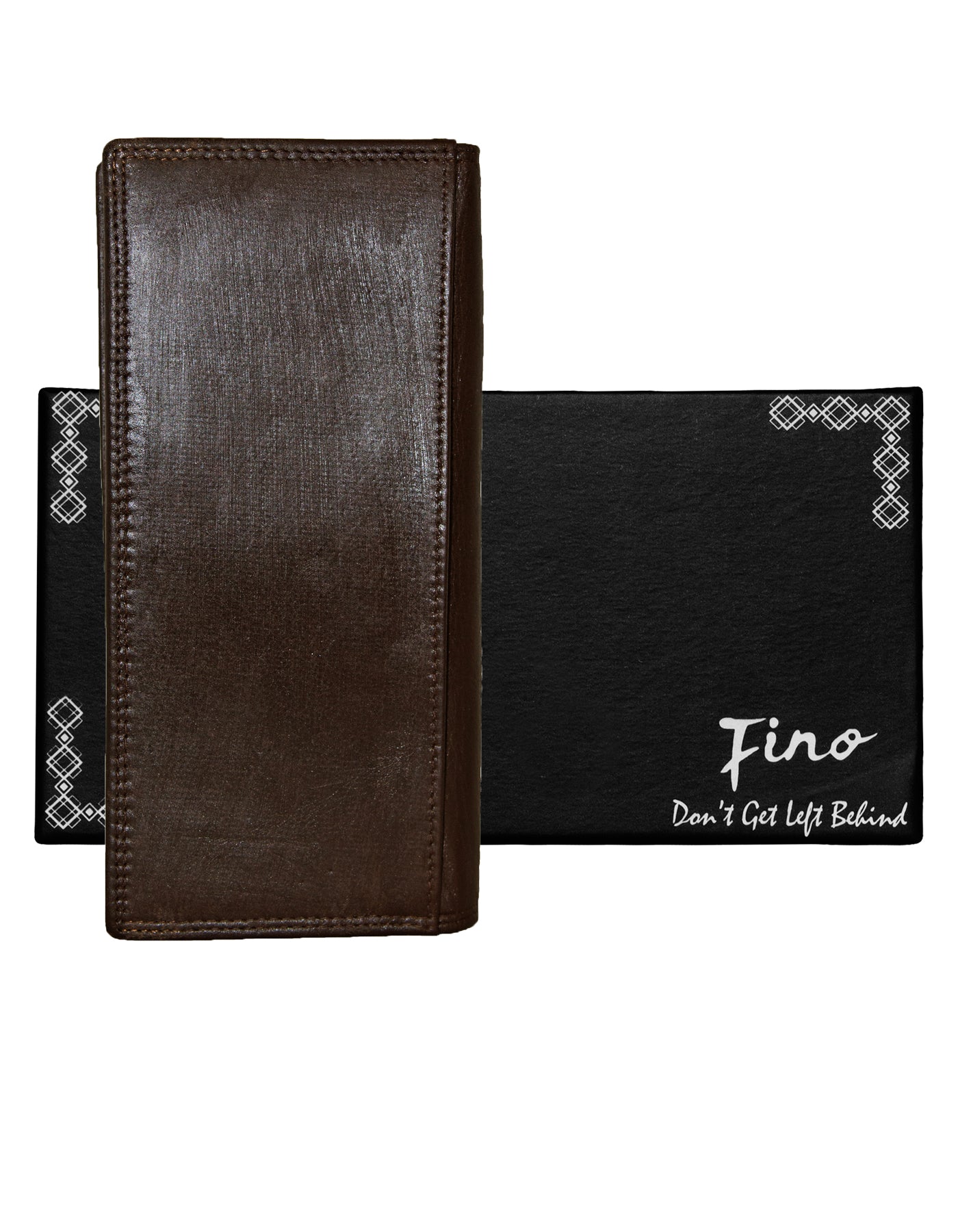 Fino HL-1404 Unisex Genuine Leather Bifold Wallet with SD Card Holder & Box