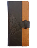 Fino HL-1406 Unisex Genuine Leather 2-Tone Wallet with SD Card Holder & Box