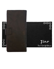 Fino HL-1406 Unisex Genuine Leather 2-Tone Wallet with SD Card Holder & Box