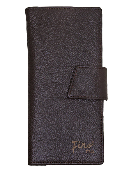 Fino HL-P1407 Unisex Genuine Leather Bifold Wallet with Box - Brown