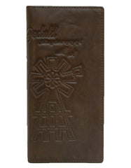 Fino HL-1409 Genuine Leather Windmill Wallet with SD Card Holder & Box - Brown