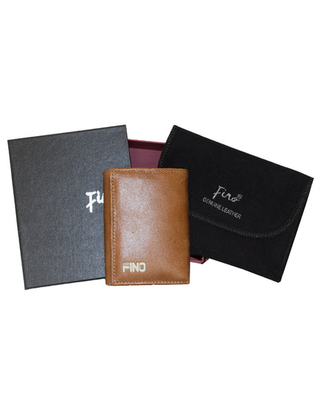 Fino HL-1502 Full Grain Genuine Leather Slim Compact Wallet with Box