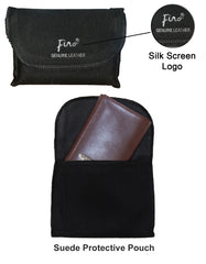 Fino HL-1503 Full Grain Genuine Leather Slim Compact Wallet with Box