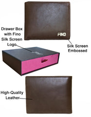 Fino HL-1505 Full Grain Genuine Leather Smooth Wallet with Box