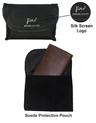 Fino HL-1506 Full Grain Genuine Leather Slim Compact Wallet with Box