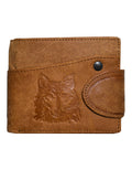 Fino HL-505 Genuine Leather Wolf Wallet with SD Card Holder & Box