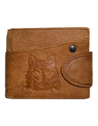 Fino HL-505 Genuine Leather Wolf Wallet with SD Card Holder & Box