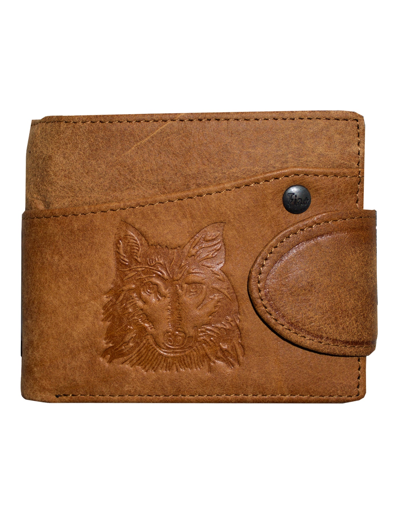 Fino HL-505 Genuine Leather Wolf Wallet with SD Card Holder & Box