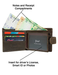 Fino HL-518/RYO Genuine Leather Rhino Wallet with SD Card Holder & Box