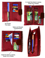Fino HT-310 Heart Printed Purse - Red