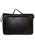 Fino HX-616 Unisex Faux Leather Messenger Bag - Black