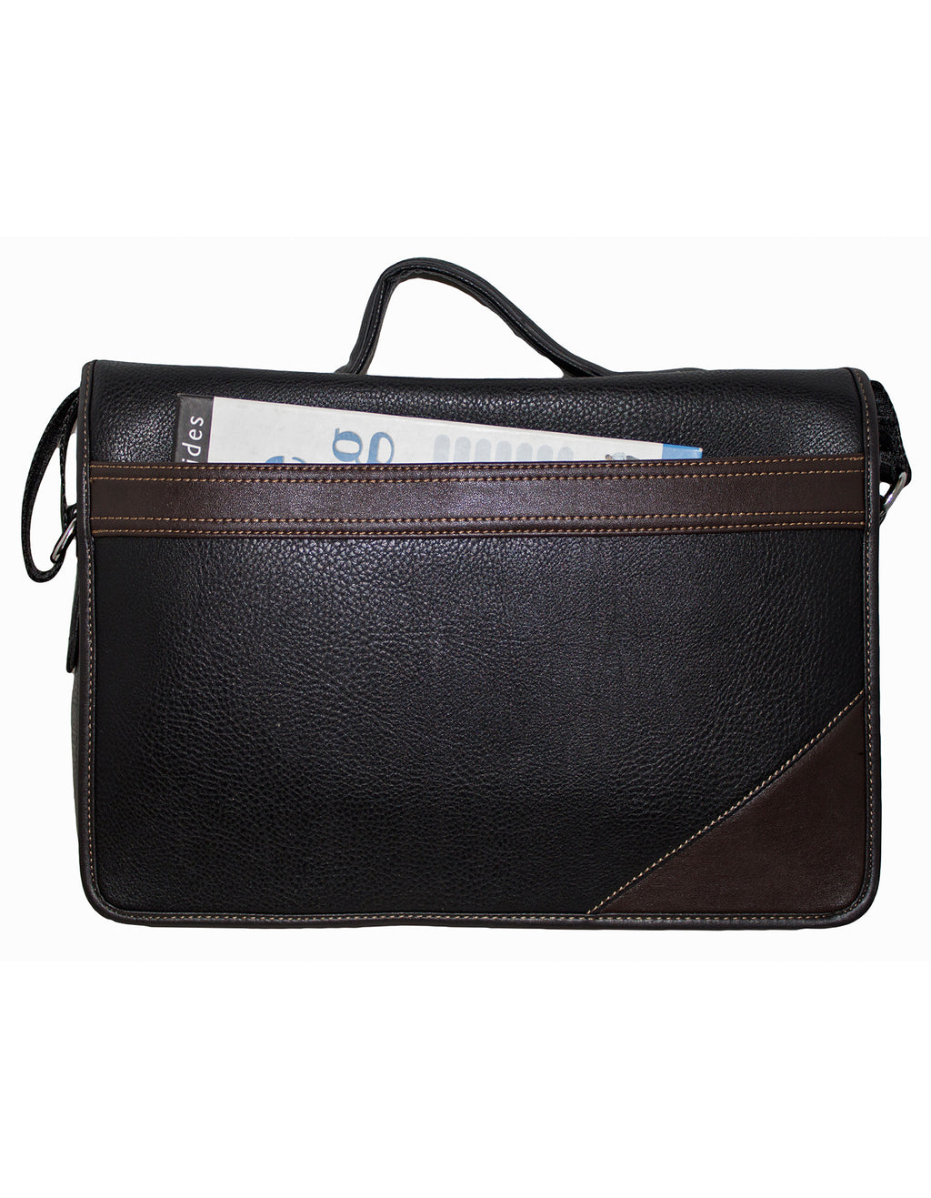 Fino HX-616 Unisex Faux Leather Messenger Bag - Black
