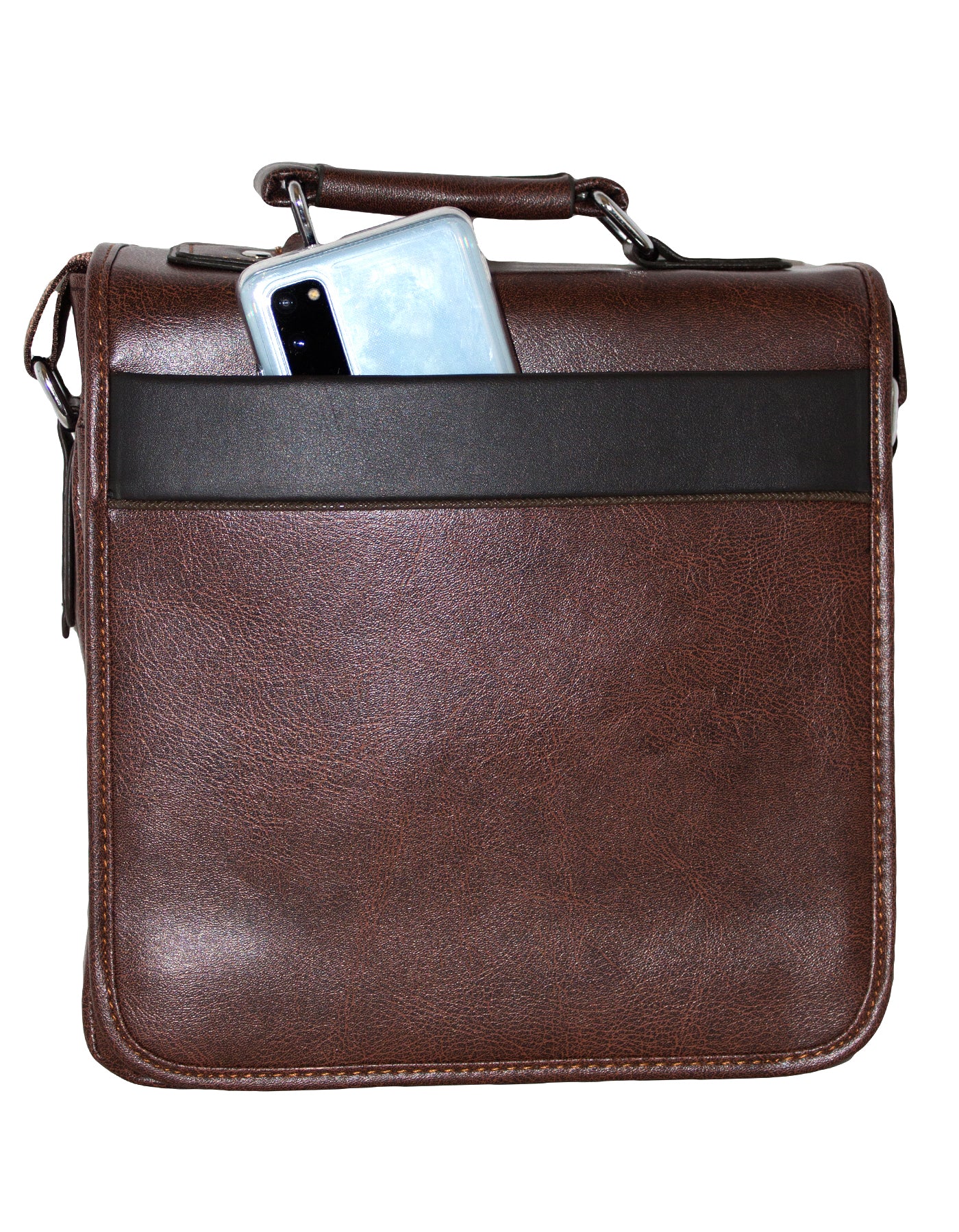 Fino HX-622 Unisex Luxurious Classic Faux Leather Sling Bag - Brown