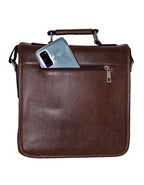 Fino HX-623 Unisex Basic Brown Faux Leather Sling Bag - Brown