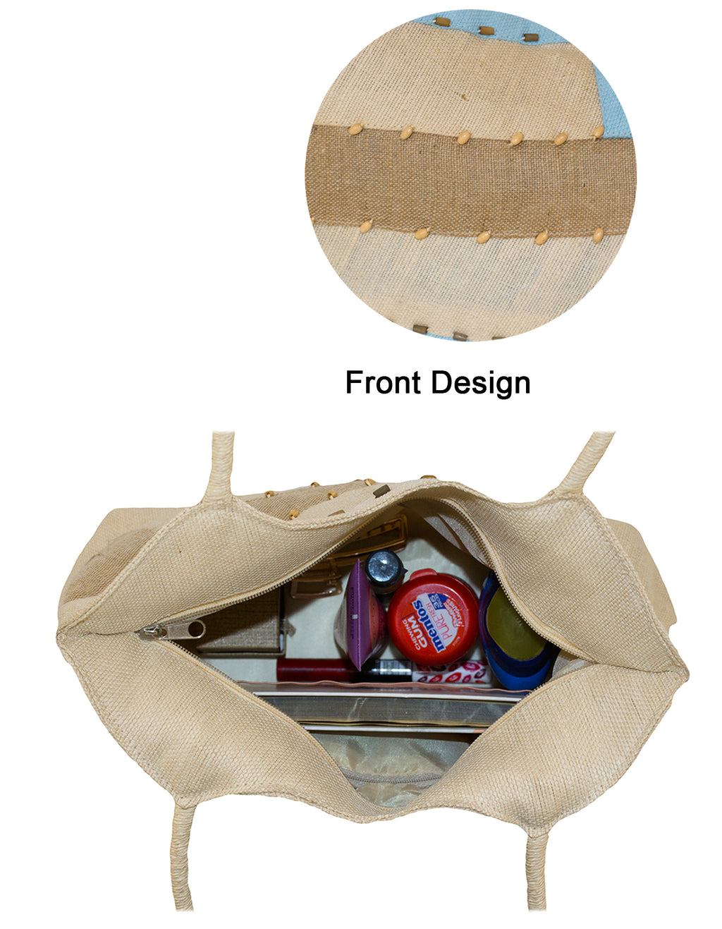 Fino HY-04023 Weave Woven Straw Beach & Shopping Value Bags - Set of 4