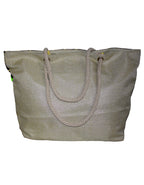 Fino JH-18052 African Canvas Oversize Beach /Shopping/ Tote Bag - Beige & Yellow