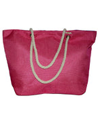 Fino JH-18051 Exotic Print Canvas Oversize Beach /Shopping/ Tote Bag - Purple & Pink