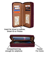 Fino JH-798D Faux Leather Grab & Go All in 1 Purse with Cellphone Pouch
