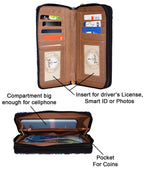 Fino JH-798E Faux Leather Grab & Go All in 1 Purse with Cellphone Pouch
