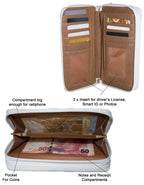 Fino JH798B Faux Leather Grab & Go All in 1 Purse with Cellphone Pouch
