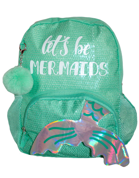 Fino JS-190501 Let's be Mermaids Sequin Backpack - Green
