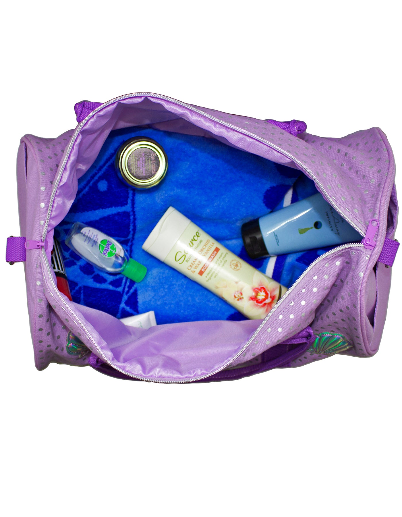 Fino JS-190504 Mermaid Carry-On Duffel Bag - Purple