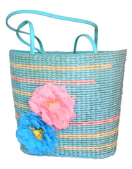 Fino JSZ-1440 Straw Beach Bag with Front Flower Details