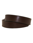 Luvsa KW-B72 Full Grain Veg Tanned Handmade Leather Belt with Box - Brown