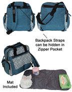 Fino KY010 Polyester Multi-Functional Diaper Backpack with Changing Pad