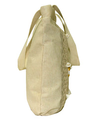 Fino LB-0003 Seashore Shell & Net Design Beach Shoulder Hessian Bag