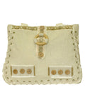Fino LB-0005 Seashore Button Design Beach Shoulder Hessian Bag
