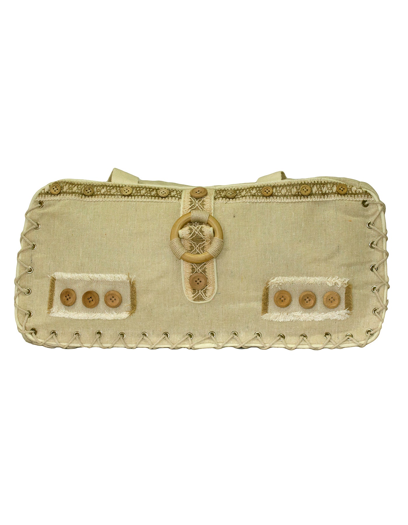 Fino LB-0008 Seashore Design Beach Shoulder Hessian Bag