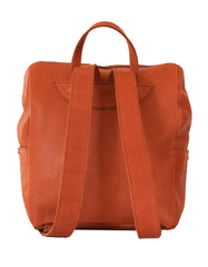 Luvsa LS-HO402 Full Grain Genuine Leather Fashion Backpack- Brown