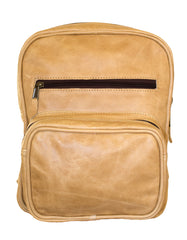 Luvsa LS-MS071 Full Grain Genuine Leather Backpack with YKK Zip