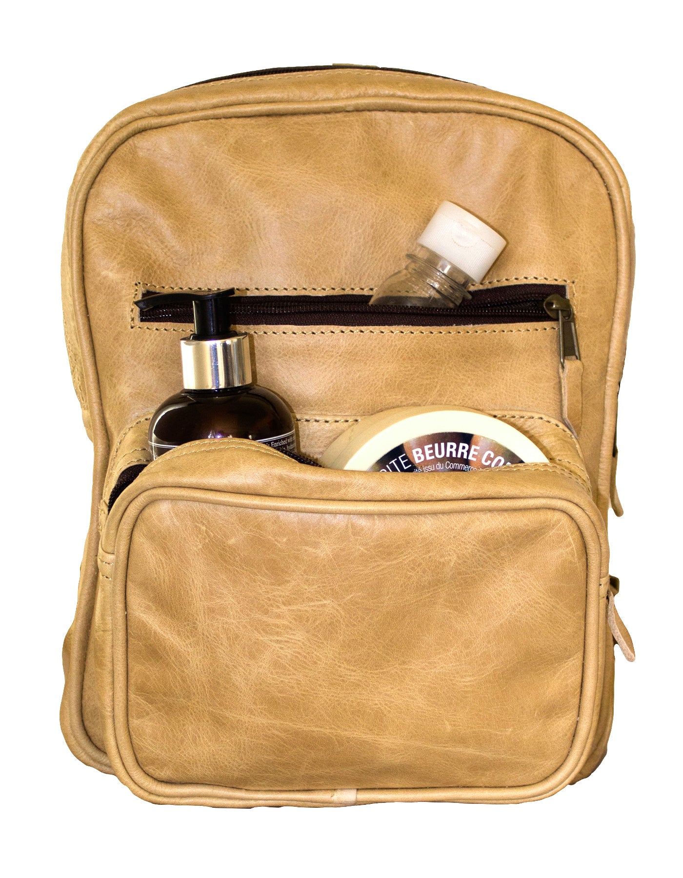 Luvsa LS-MS071 Full Grain Genuine Leather Backpack with YKK Zip