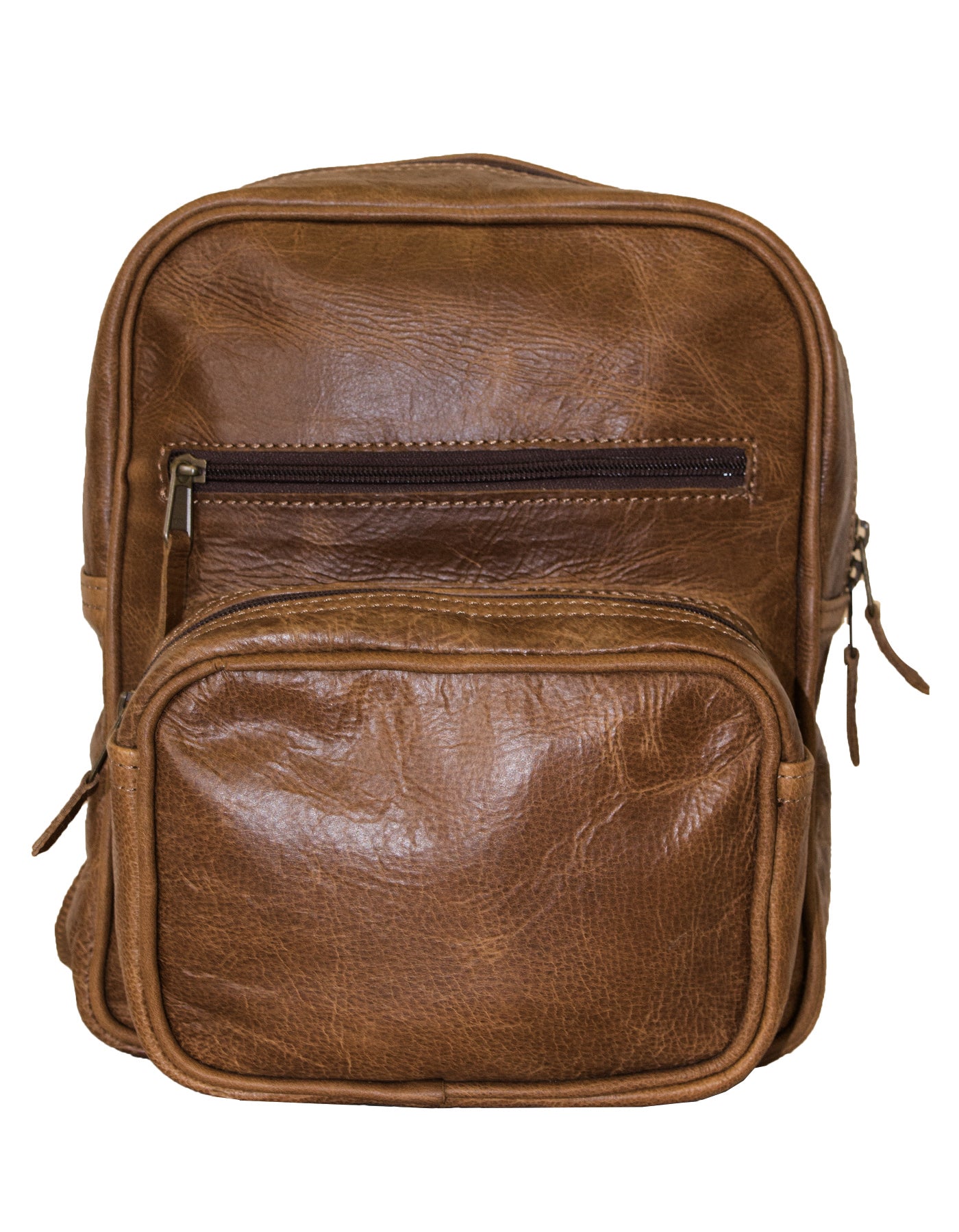 Luvsa LS-MS071 Full Grain Genuine Leather Backpack with YKK Zip