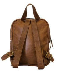 Luvsa LS-MS071 Full Grain Genuine Leather Backpack with YKK Zip