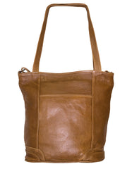 Luvsa LSTJ117 Genuine Leather Buck Skin Tote Bag