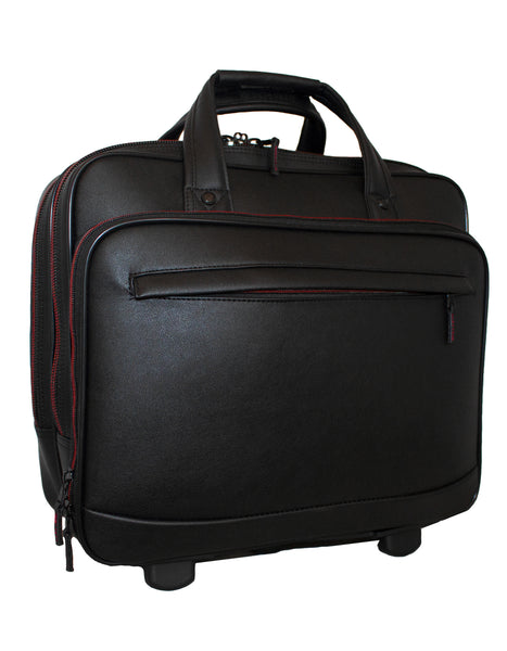 Fino LT064P Faux Leather 15" Laptop Briefcase - Black