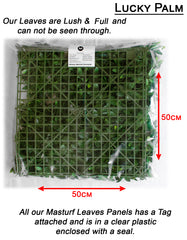 Masturf Premium Lucky Palm 50 x 50cm Faux Leaves UV Resistant Panel
