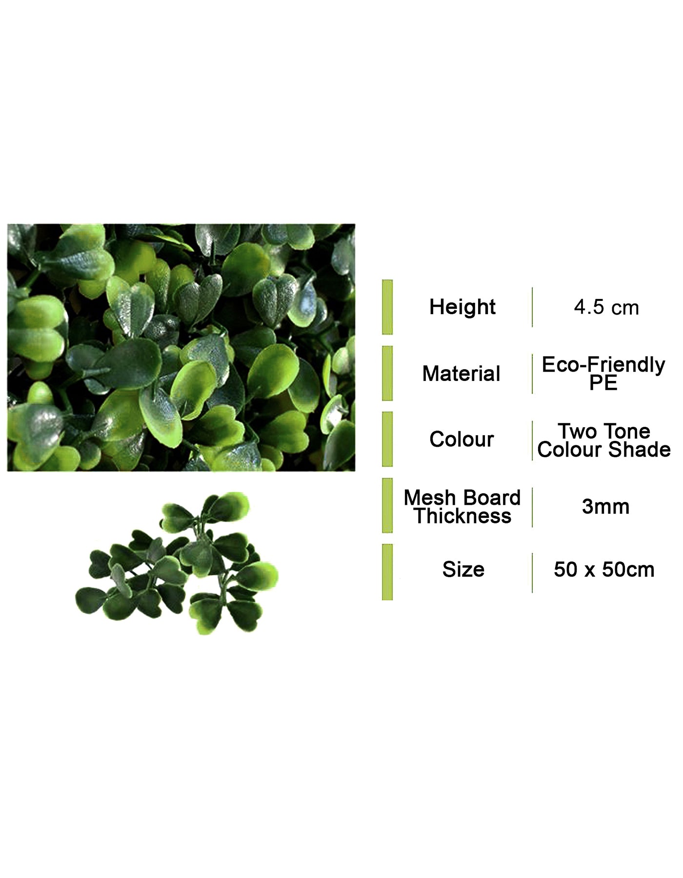 Masturf Premium Milan 50 x 50cm Faux Leaves UV Resistant Panel